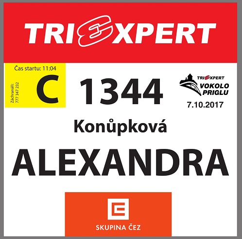 Startovní číslo vlna "C" TRIEXPERT Vokolo priglu 2017